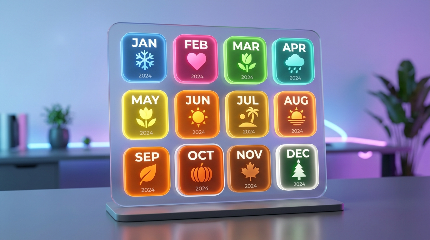 Calendario mensual de días